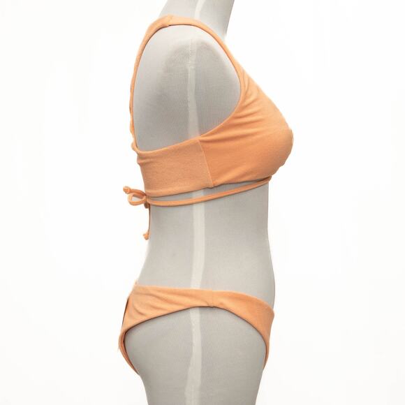 Free People L*Space Tangy Terry Dax Top Cabana Bitsy Bikini Bottom Size Large - Picture 5 of 14